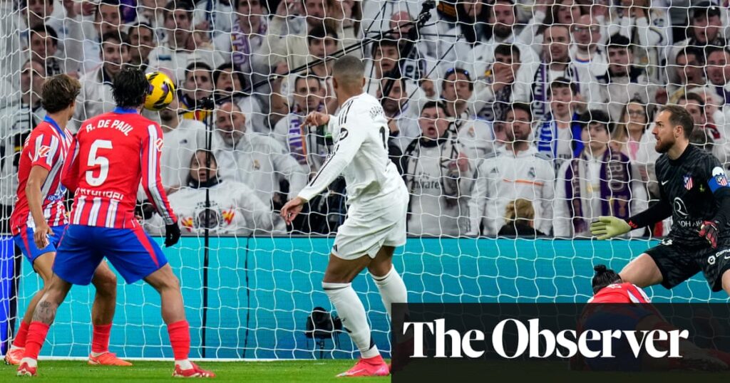 Mbappé fires equaliser as Real and Atlético share spoils in Madrid derby