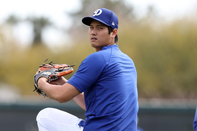 Shohei Ohtani says he’s still healing from offseason shoulder surgery, thinks he can pitch in May