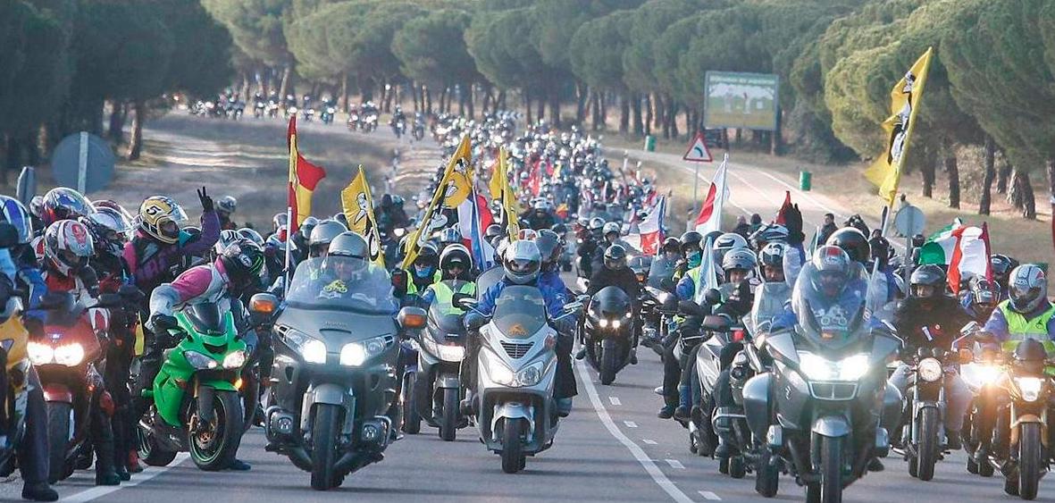 Massive motorbike rally Marbella: Superheroes