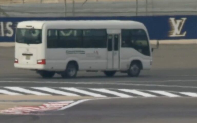 Watch: Random bus enters F1 track bringing a halt to testing