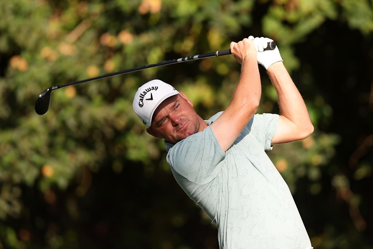 Dale Whitnell finished the day with a 9-under 63 that featured seven birdies, two bogeys and a double bogey. (Photo by Luke Walker/Getty Images)