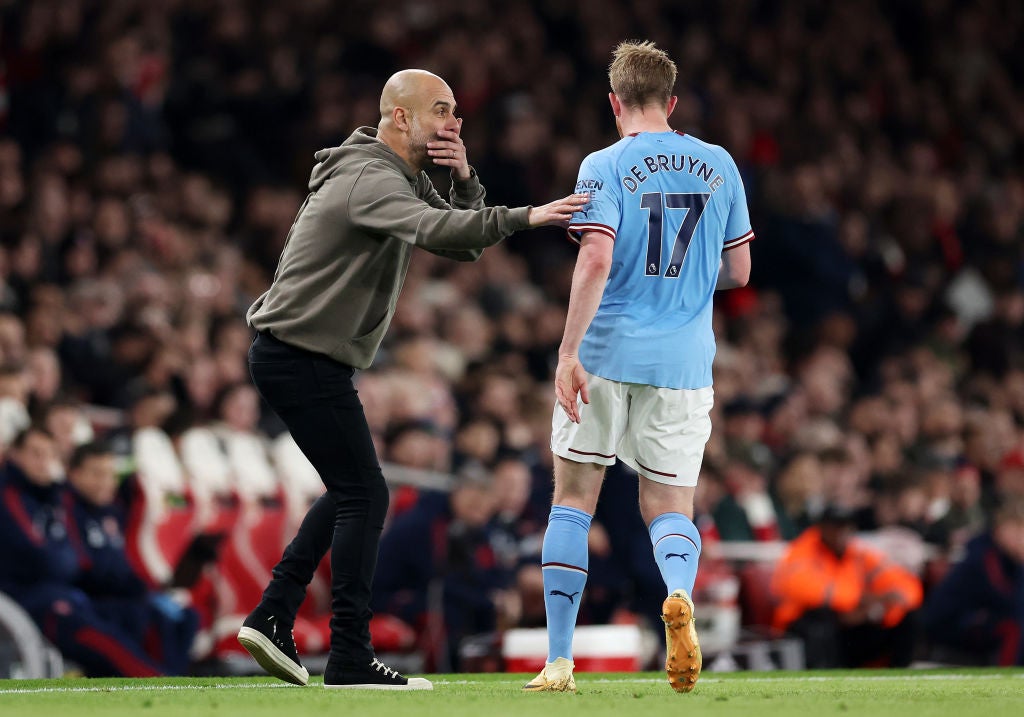 Guardiola said De Bruyne will go down as one of the greatest to play in the Premier League