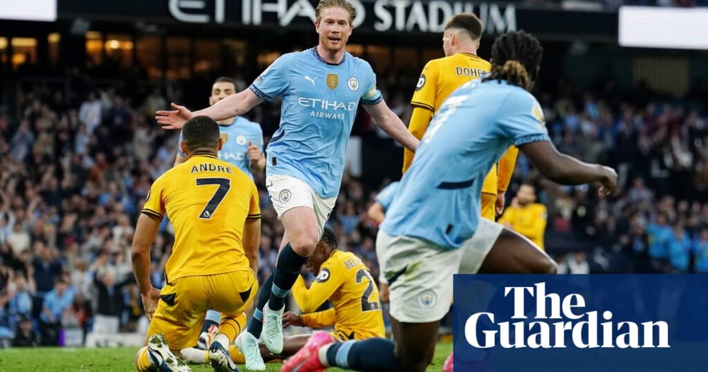 De Bruyne sinks Wolves to help Manchester City close in on top-five finish