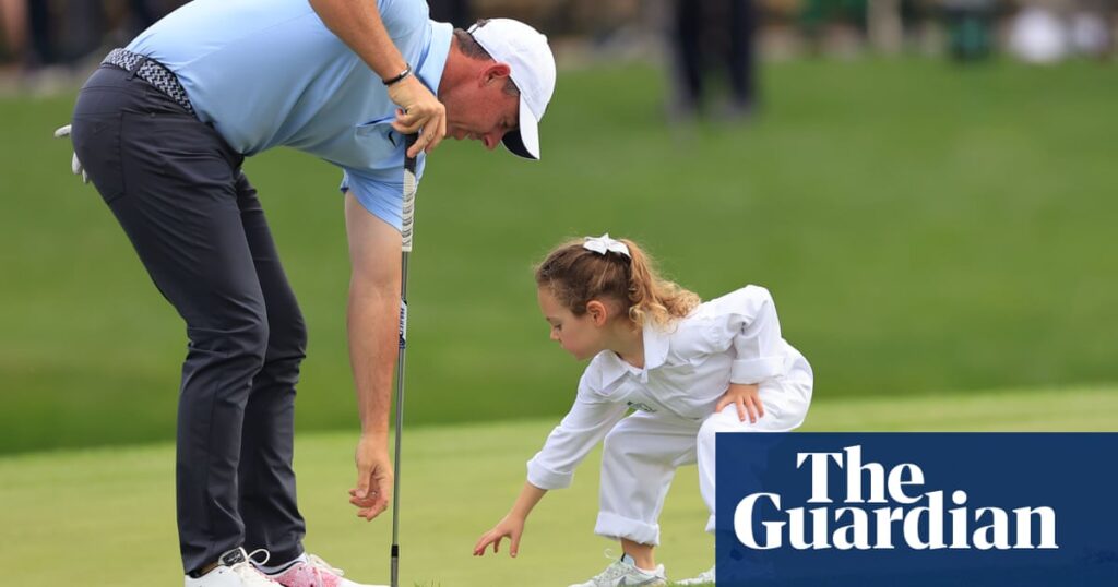Rory McIlroy’s four-year-old daughter Poppy sinks putt at Augusta – video