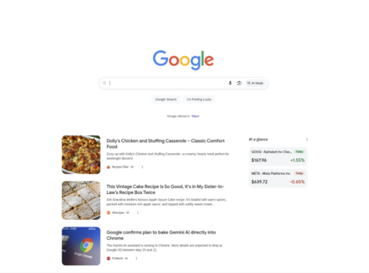 Google Discover is rolling out to desktop