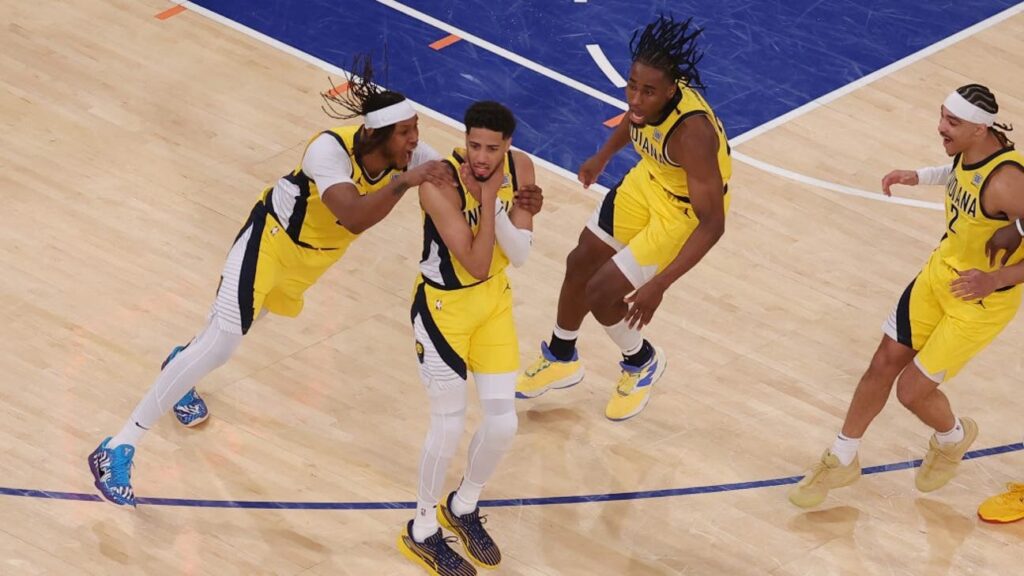 Tyrese Haliburton on choke gesture after Game 1 buzzer-beater vs. Knicks: ‘It felt right at the time’