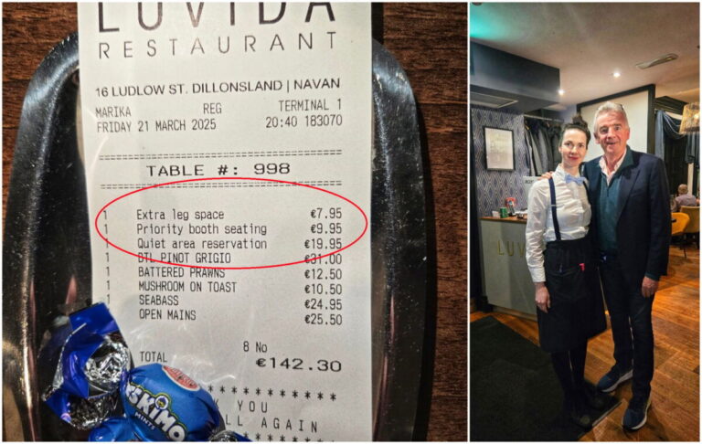 Ryanair CEO dines out and is charged €8 for legroom