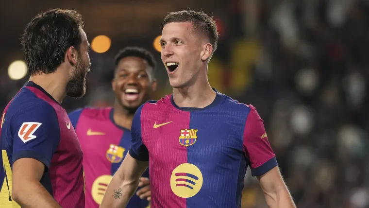 Dani Olmo of Barcelona Dani Olmo of Barcelona