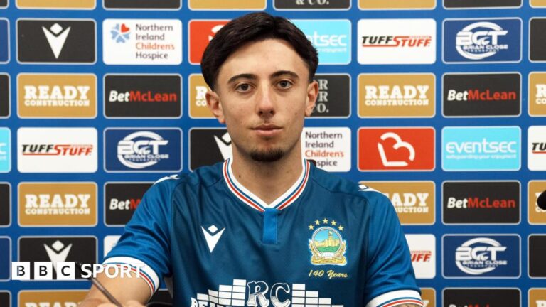 Irish Premiership: Linfield sign winger Taylor on season-long loan deal from Tranmere Rovers