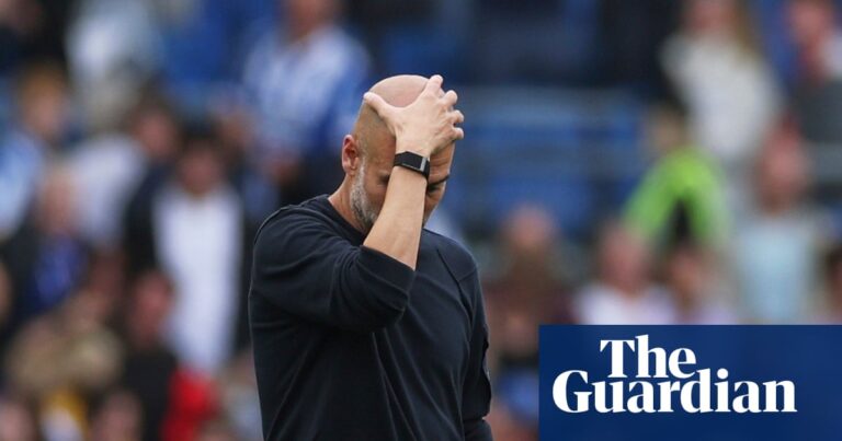 Pep Guardiola says Manchester City ‘forgot to play’ in defeat at Brighton