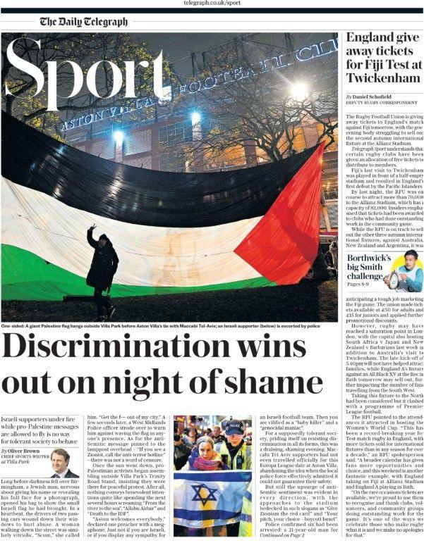Telegraph back page