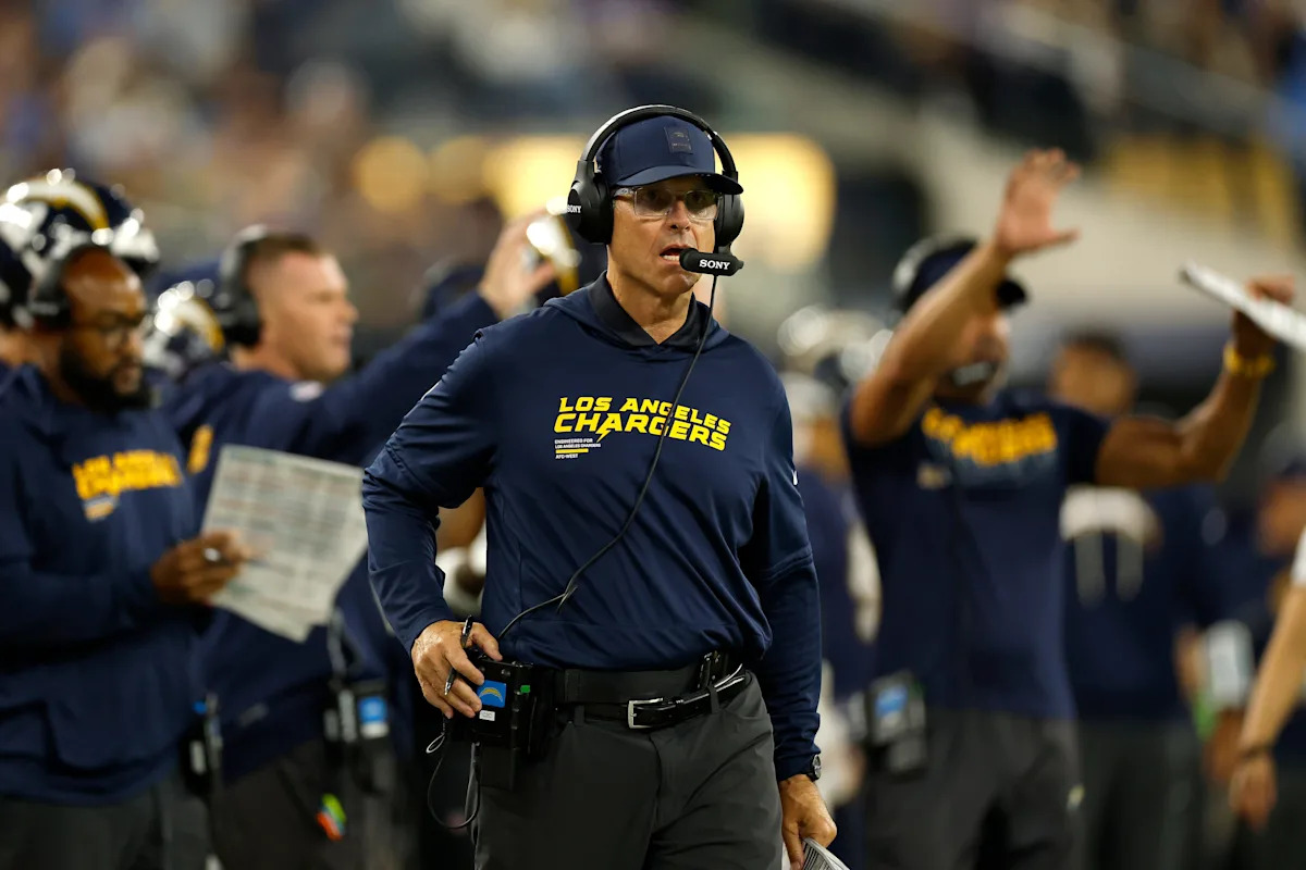 What Chargers HC Jim Harbaugh said about Sherrone Moore’s firing