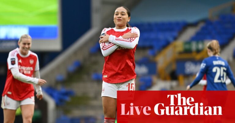 Everton 1-3 Arsenal: Women’s Super League – as it happened