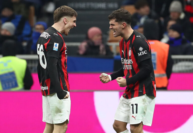 Video: Watch Pulisic open AC Milan account in derby with Inter